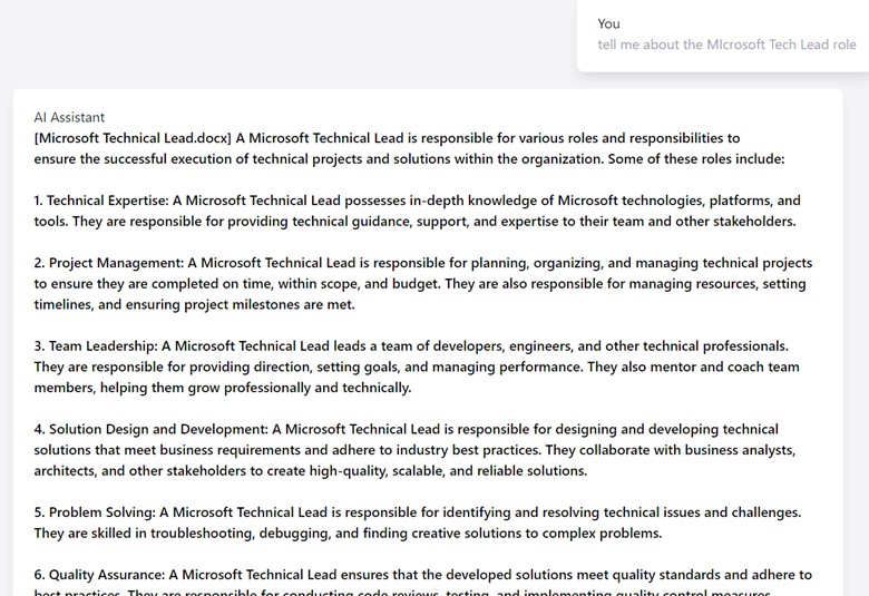 Chatting with my SharePoint documents